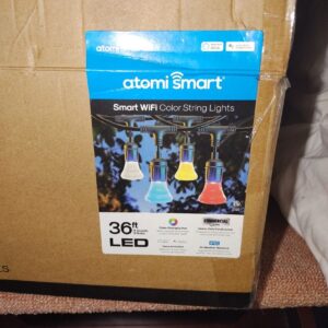 Atomi Smart Wifi Color Changing String Lights 36 ft 18 Bulbs