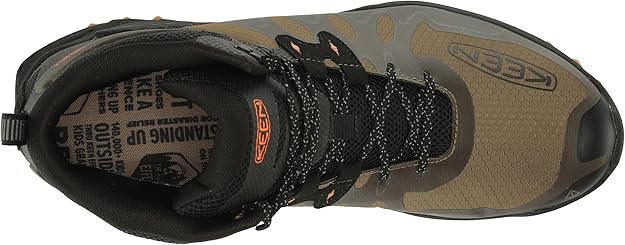 Keen Zionic Mid Waterproof Men's Hiking Boots, Dark OliveScarlet