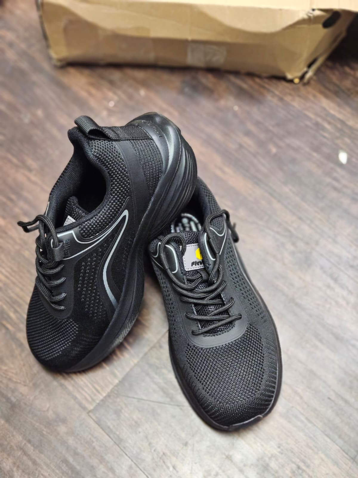 FitVille Mens Trail Running Shoe Wide Sneakers with Arch Support black (size not find)