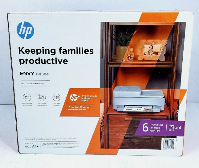 HP ENVY 6458e All-in-One Wireless Color Inkjet Photo Printer HP+