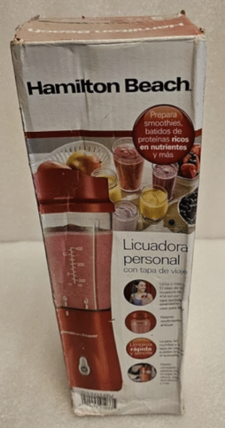 Hamilton Beach Shakes and Smoothies with BPA-Free Personal Blender, 14 oz, Red - Image 2