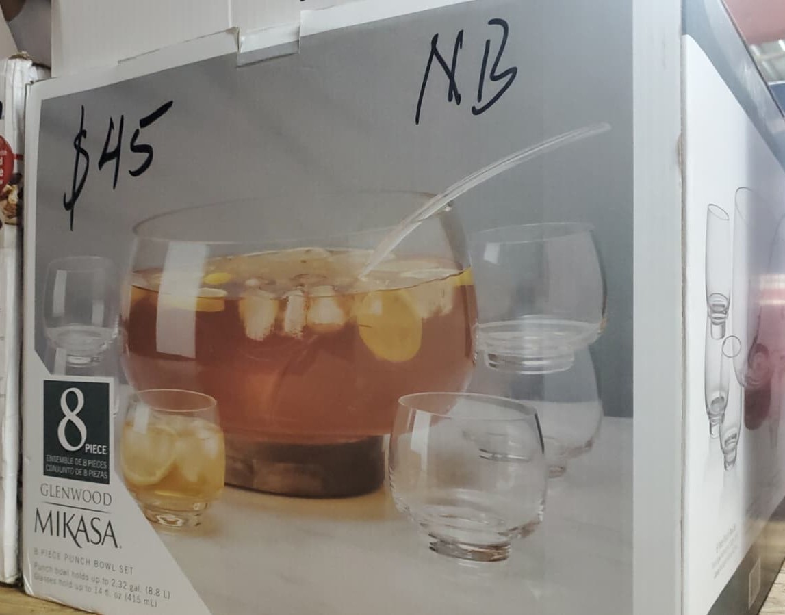 Mikasa Glenwood 8-Piece Punch Bowl Set
