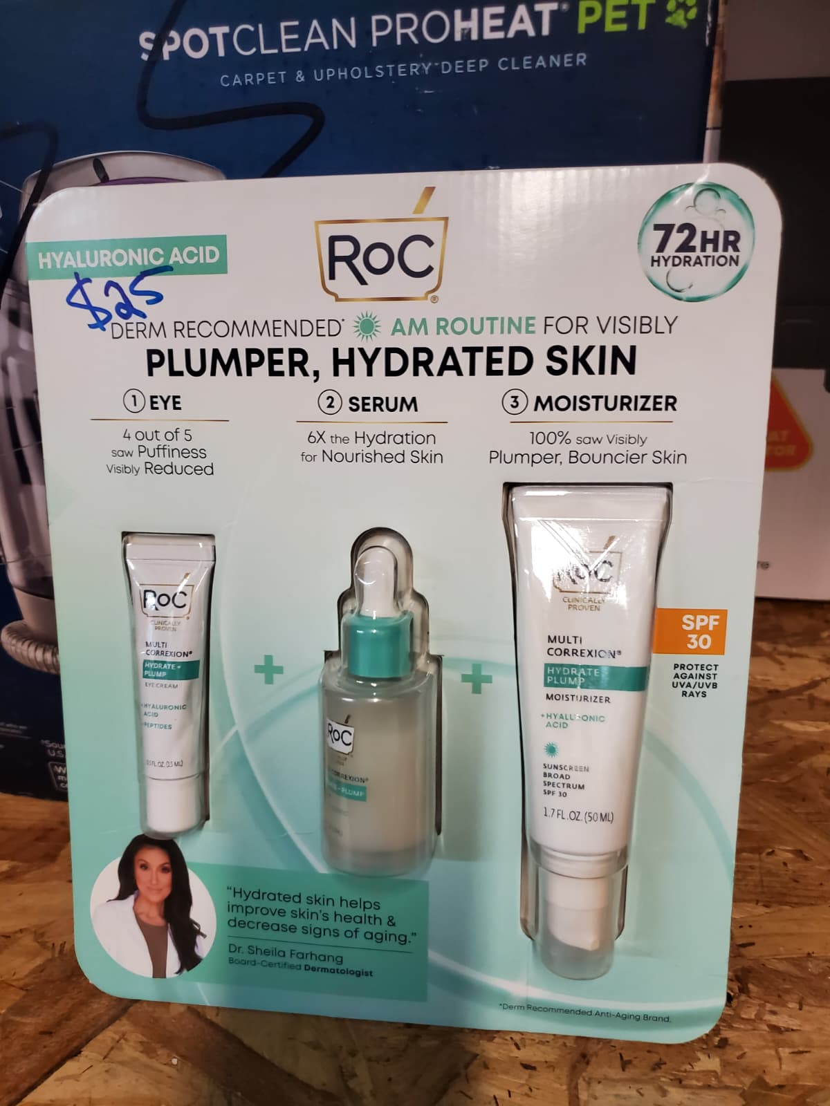 RoC Hydrate Plump Hyaluronic Serum + Moisturizer SPF 30 +Eye Cream Bundle Pack