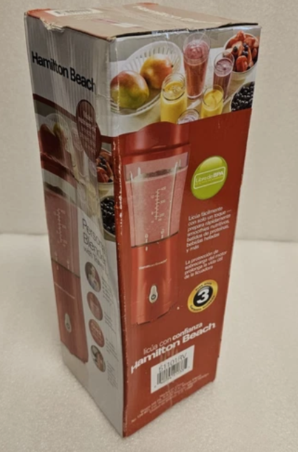Hamilton Beach Shakes and Smoothies with BPA-Free Personal Blender, 14 oz, Red