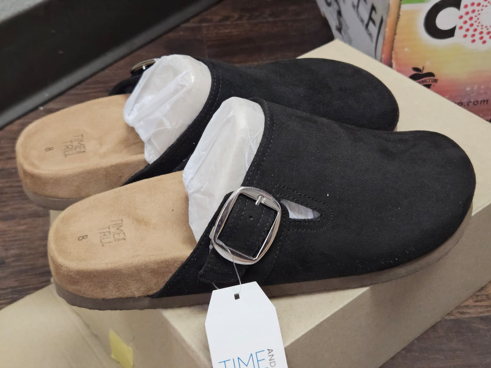 Time and Tru Women's Buckle Clogs Size 8