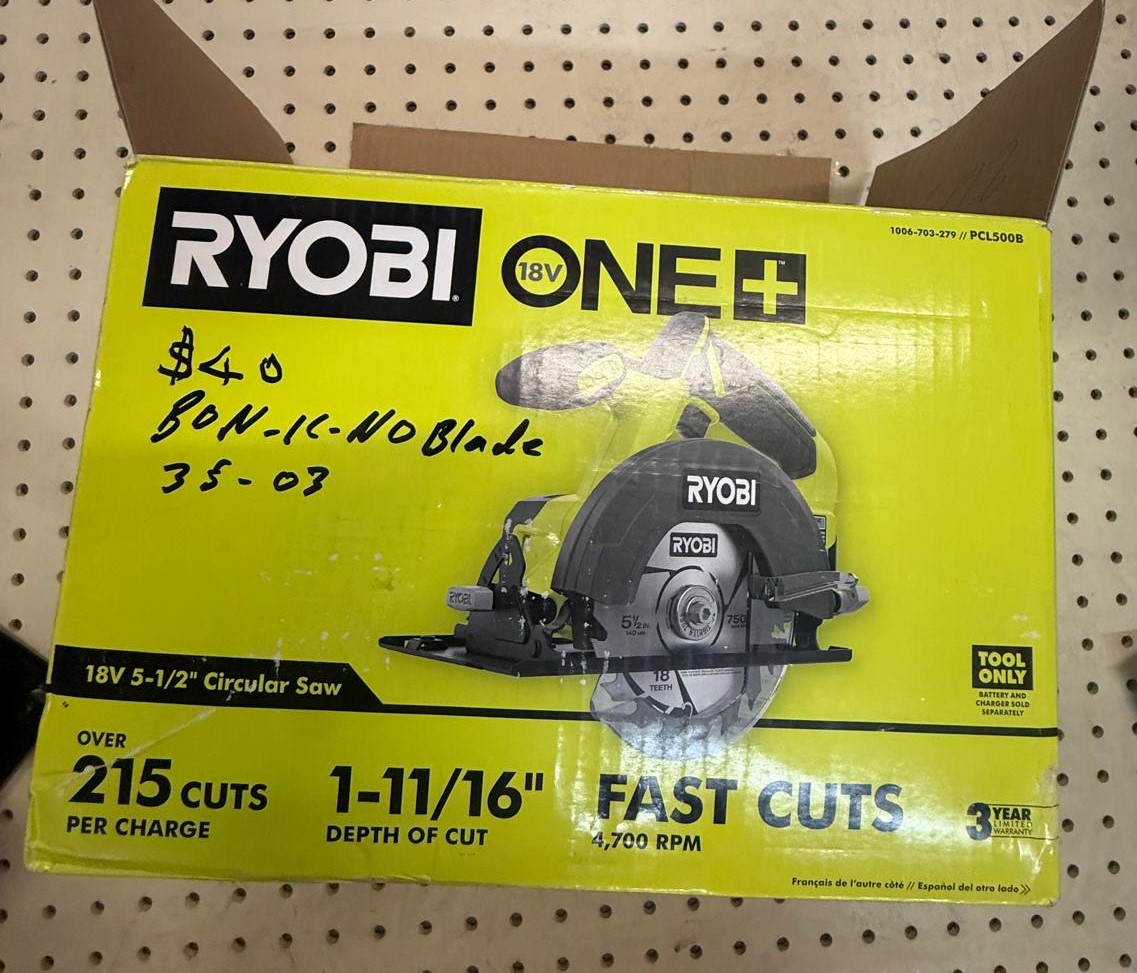 Ryobi ONE+ 18V Cordless 5 12 in. Circular Saw (Tool Only)