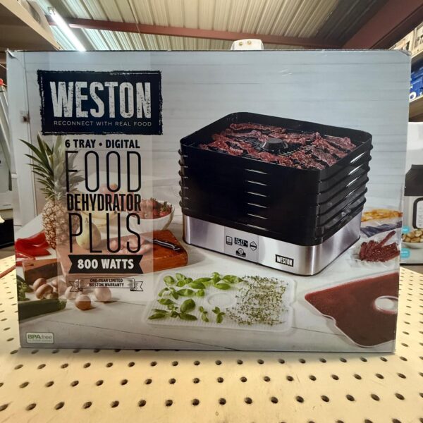 Weston 6 Tray Electric Food Dehydrator Machine with Digital Timer, Adjustable Thermostat