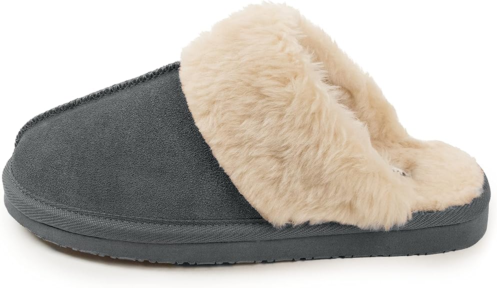 Minnetonka Chesney - Womens Slippers - Charcoal Size 7