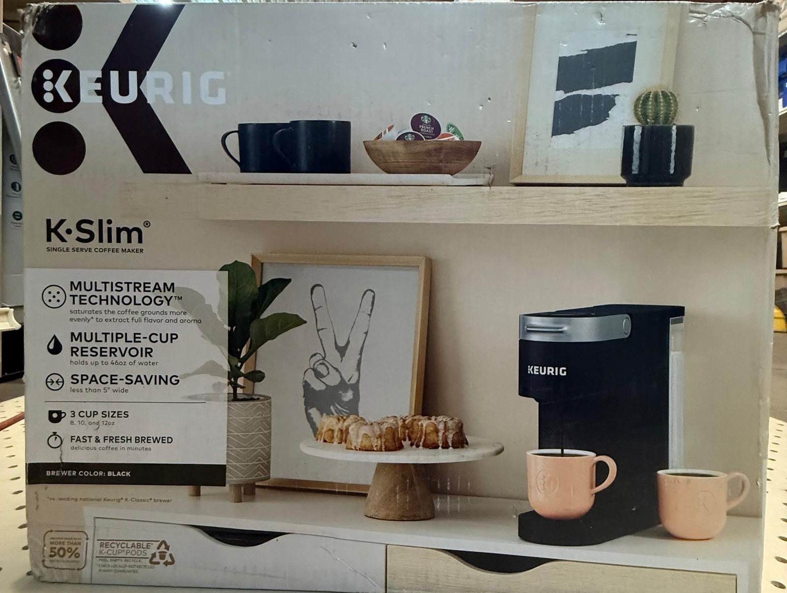 Keurig K- Slim Single Serve K-Cup Pod Coffee Maker, MultiStream Technology, Black - Image 3