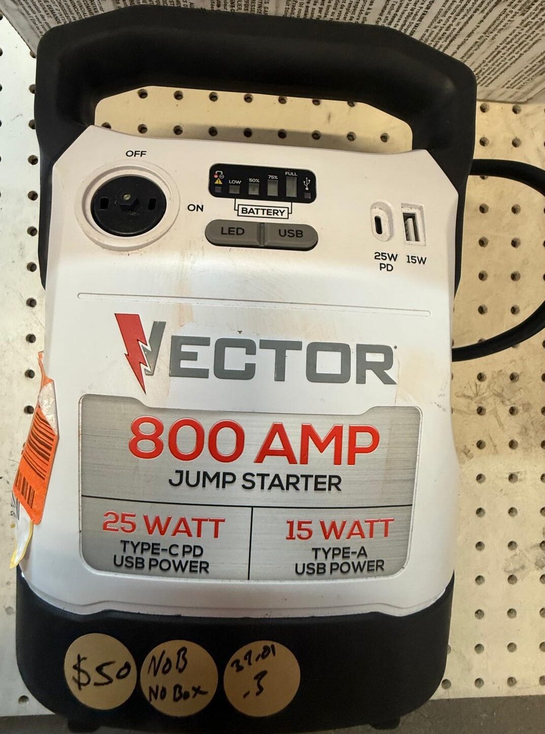 800 Amp Jump Starter with USB Power