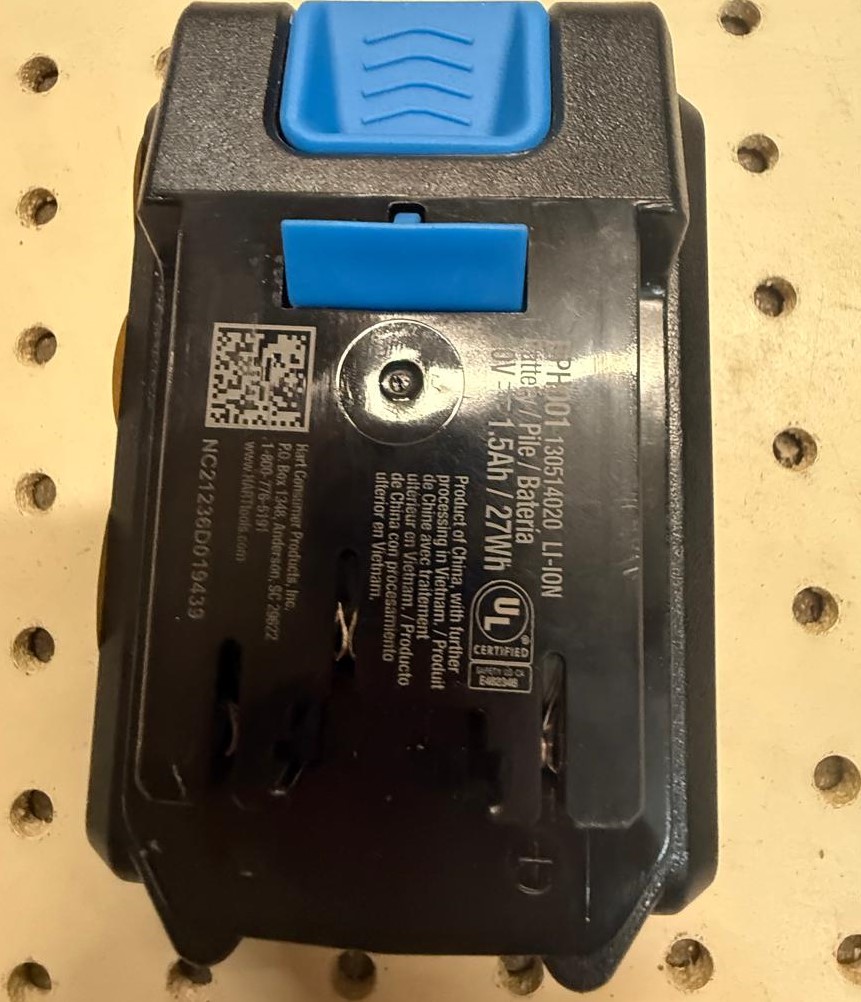 HART 20-Volt Lithium-Ion 1.5Ah Battery (Charger Not Included)