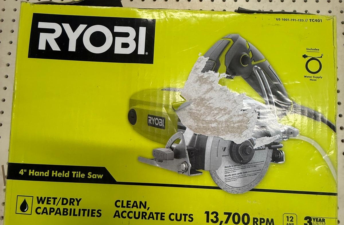 RYOBI 12 -Amps 4 in. Blade Corded Wet Tile Saw