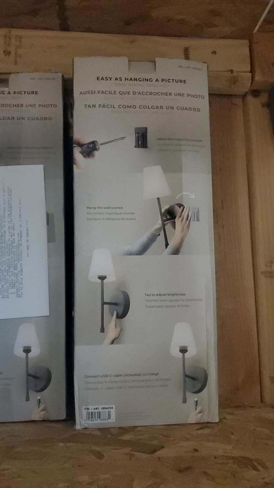 Globe Electric Wireless Rechargeable LED Integrated Wall Sconce