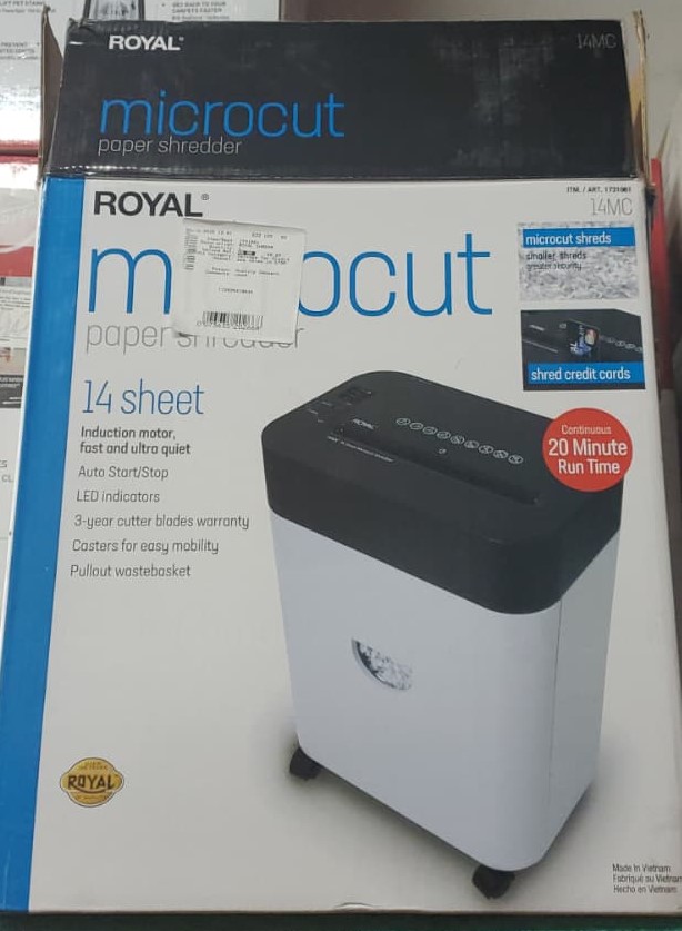 Royal 14-Sheet Micro Cut Paper Shredder