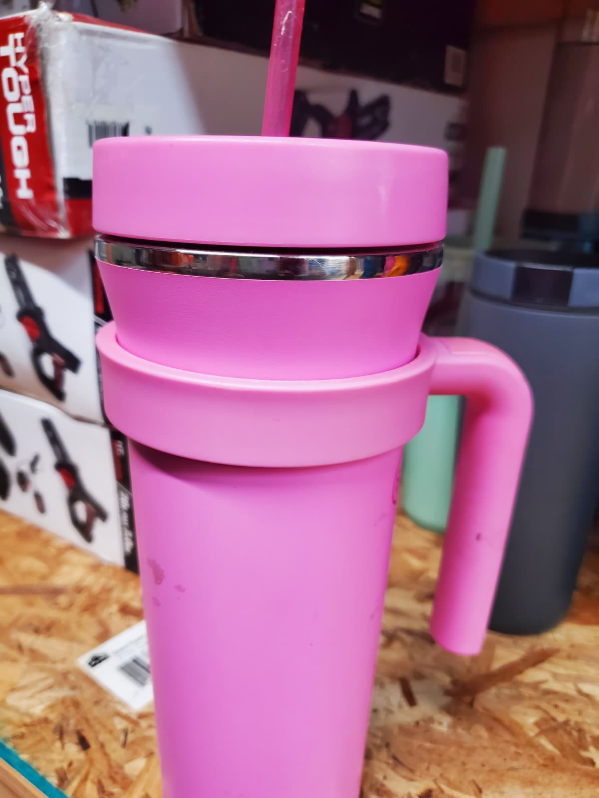 ThermoFlask Premium Quality Double Wall Insulated Stainless Steel Tumbler with Handle and Straw Lid, 32 Ounce - Image 3