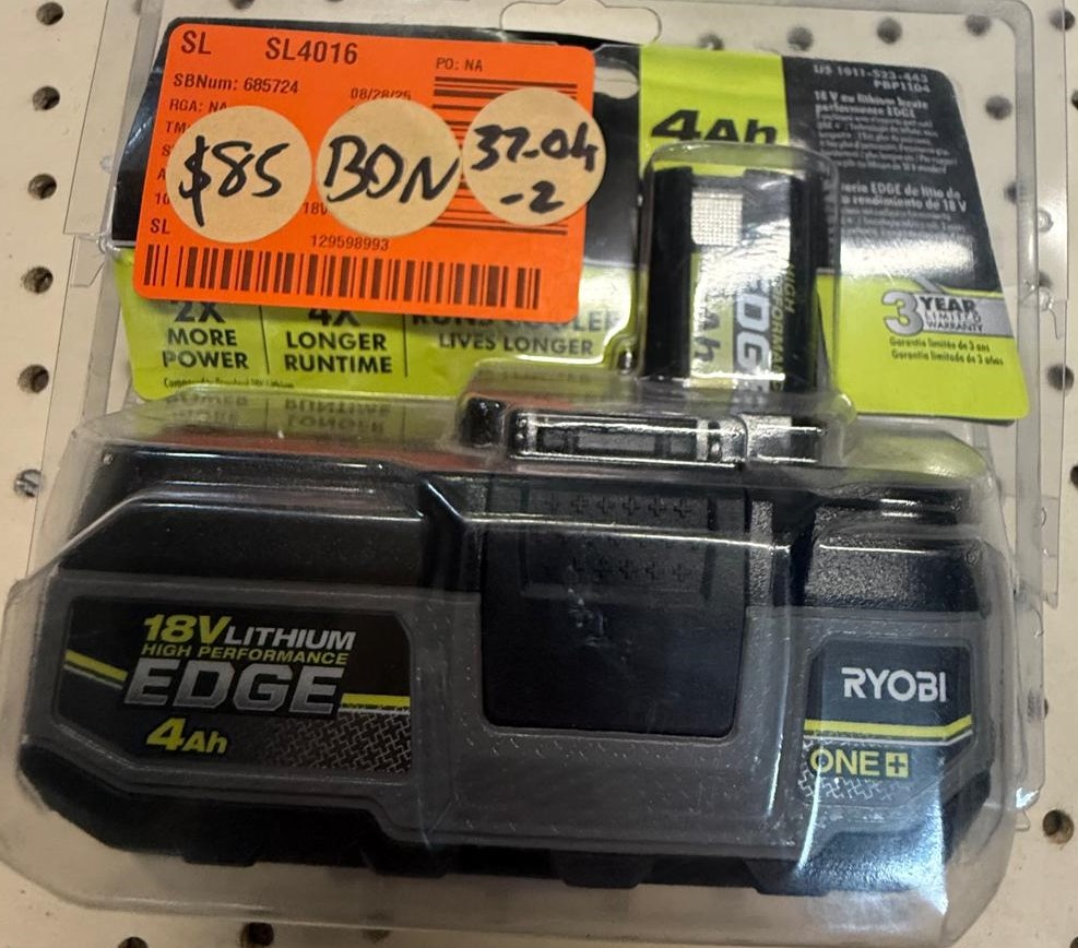 Ryobi one hp 18 v 4.0 ah lithium ion high performance battery