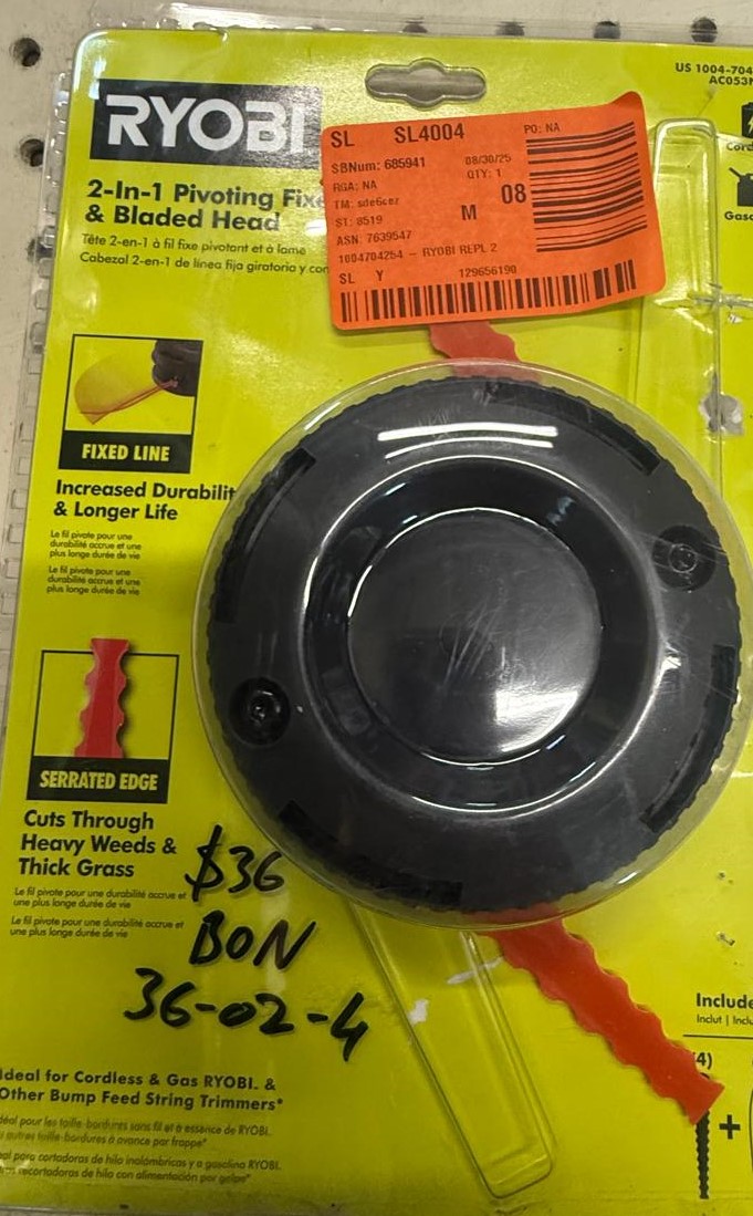 REEL EASY 2-in-1 Pivoting Fixed Line and Bladed Head for Bump Feed Trimmers