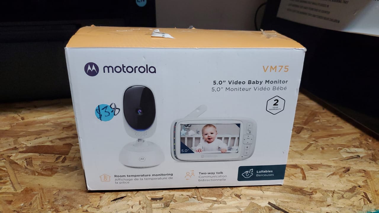 Motorola VM75 Video Baby Monitor w/ 5" Color Screen & Camera | Two-Way Talk, Lullabies, Remote Zoom