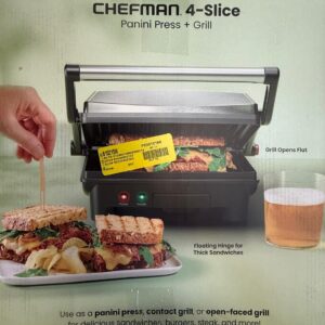 Chefman 4-Slice Panini Press + Grill