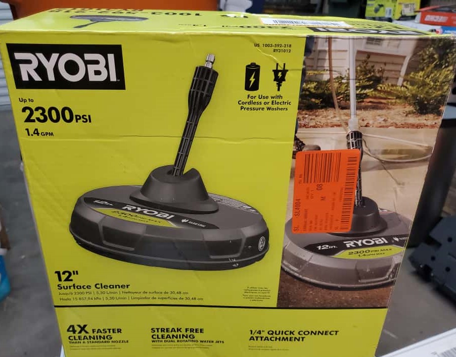 RYOBI 12". 2,300 PSI Electric Pressure Washers Surface Cleaner