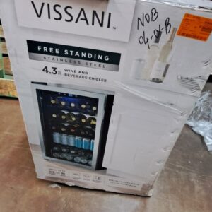 Vissani 4.3 Cu. ft. Wine and Beverage Cooler Free Standing Stainless Steel