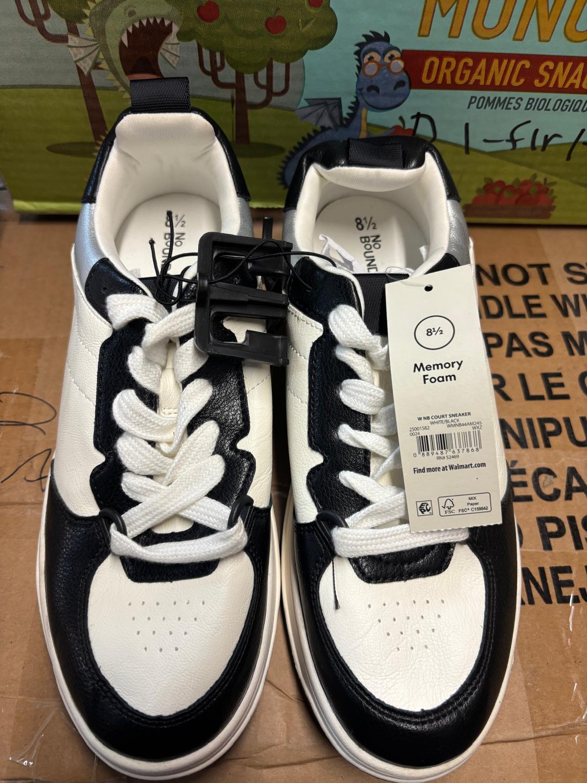 No Boundaries Women's Lace Up Court Sneakers Size 8.5