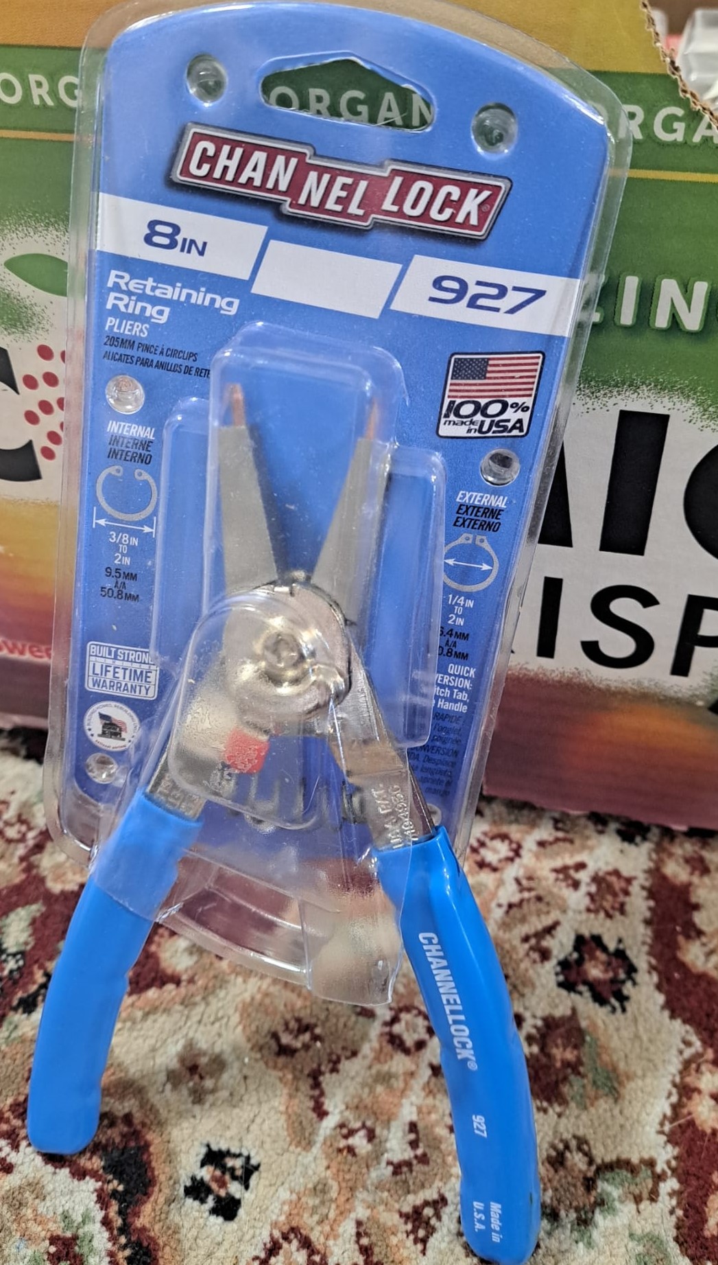 Channellock 927 8-inch retaining ring pliers