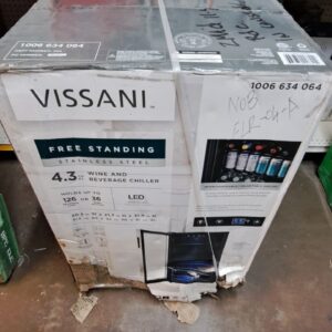 Vissani 4.3 Cu. ft. Wine and Beverage Cooler Free Standing Stainless Steel