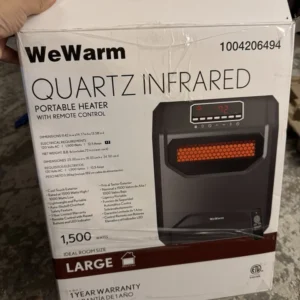 We Warm 1,500 Watt 6 Element Infrared Space Heater w Remote Black