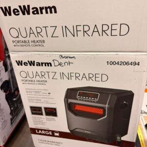 We Warm Electric 6 Element Infrared Space Heater Black Plastic