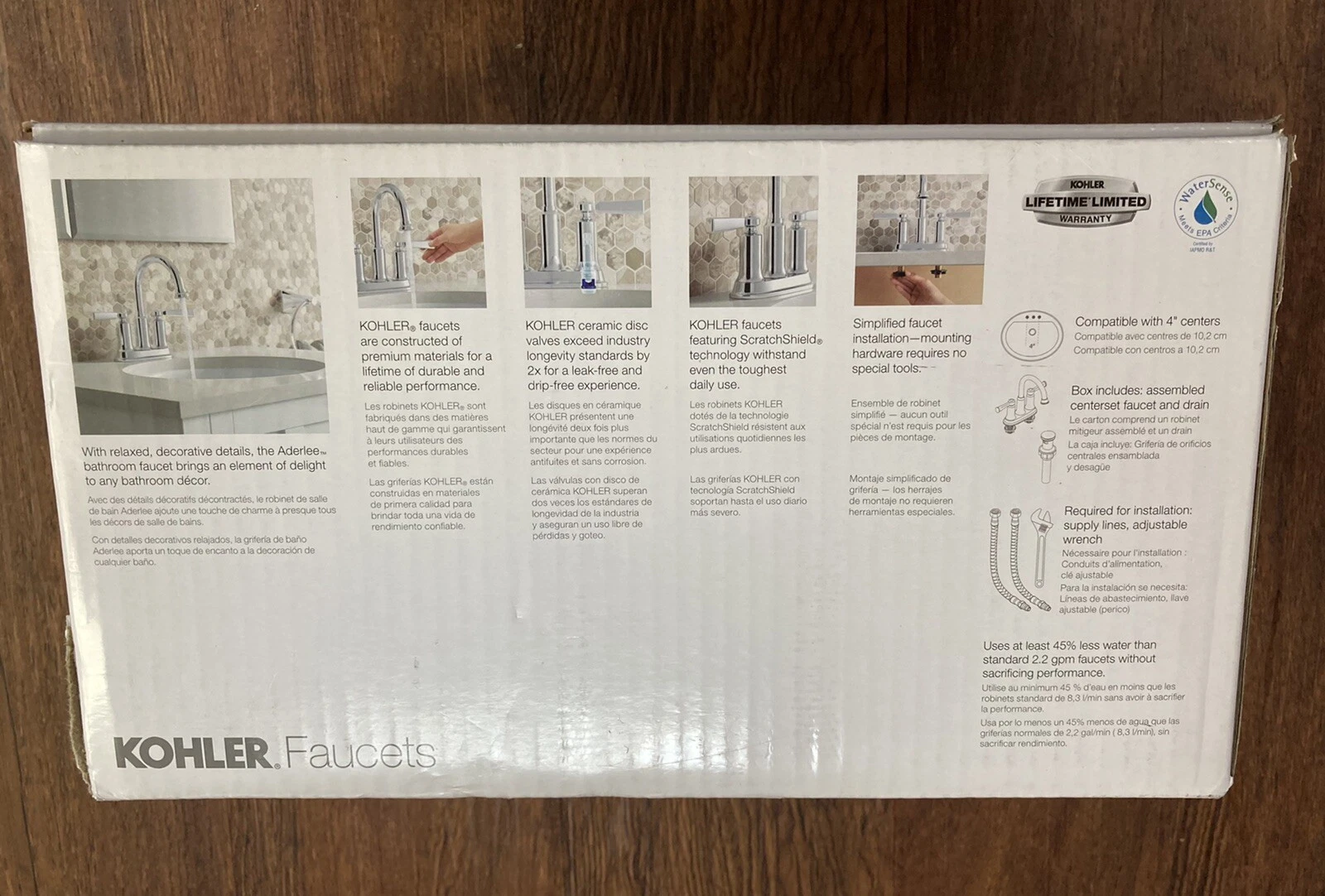 Kohler Aderlee Centerset Bathroom Sink Faucet - Image 5