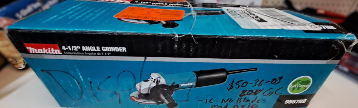 Makita 9557NB 120v 412 Corded Paddle Switch Angle Grinder