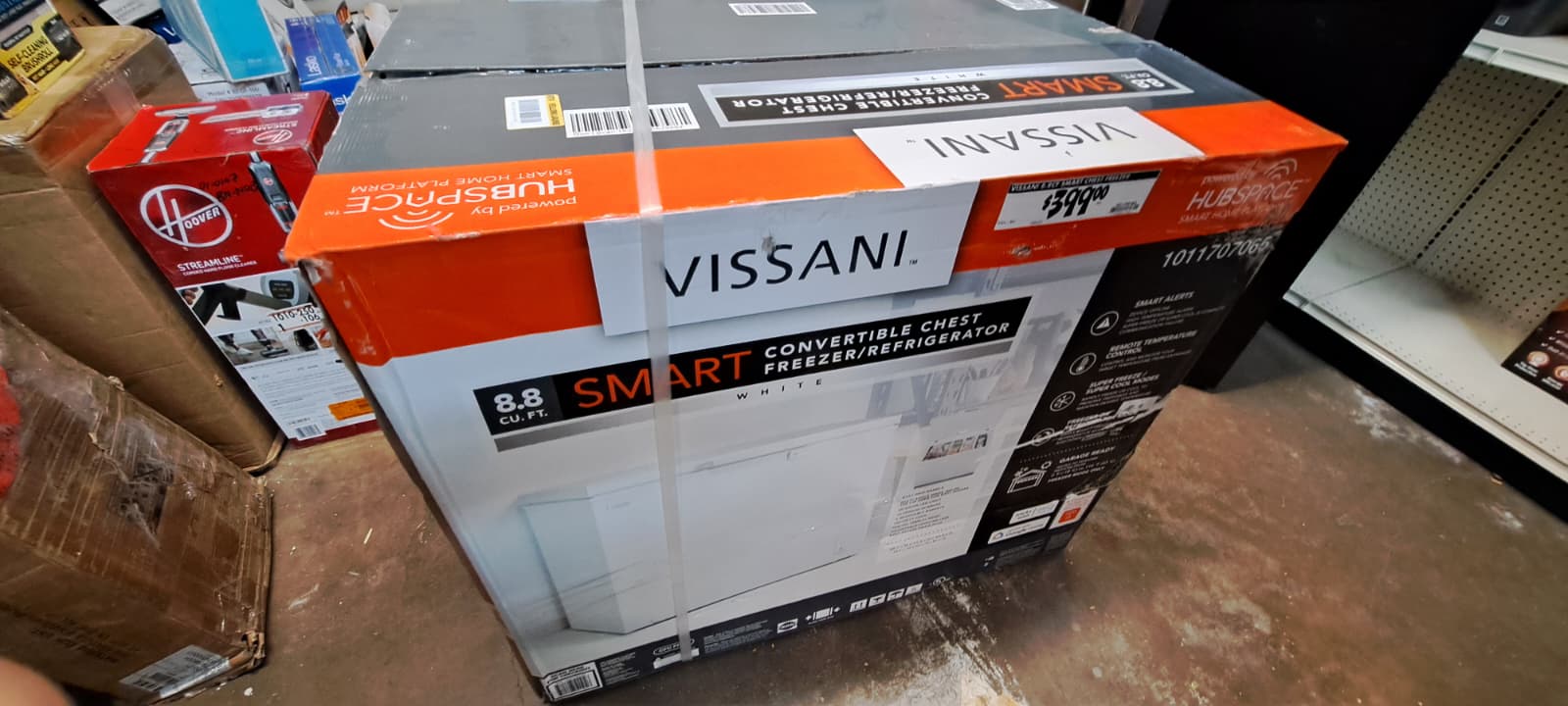 Vissani 8.8 cu. ft. Manual Defrost Convertible Chest Freezer with LED Light in White