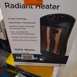 Comfort Zone Infrared Tower Heater, 1500W, Thermostat, 2 Settings