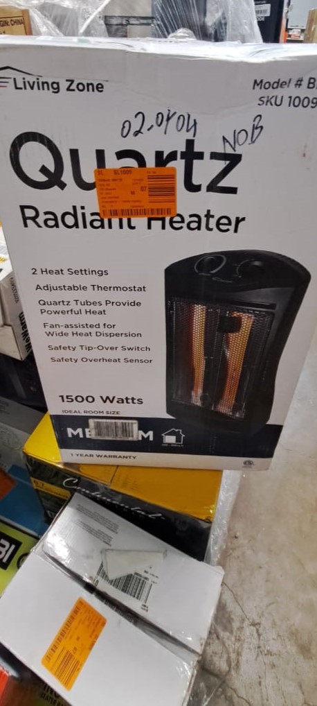 Comfort Zone Infrared Tower Heater, 1500W, Thermostat, 2 Settings