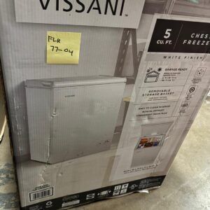 Vissani 5.0 cu. ft. Manual Defrost Chest Freezer with LED Light in White Garage Ready