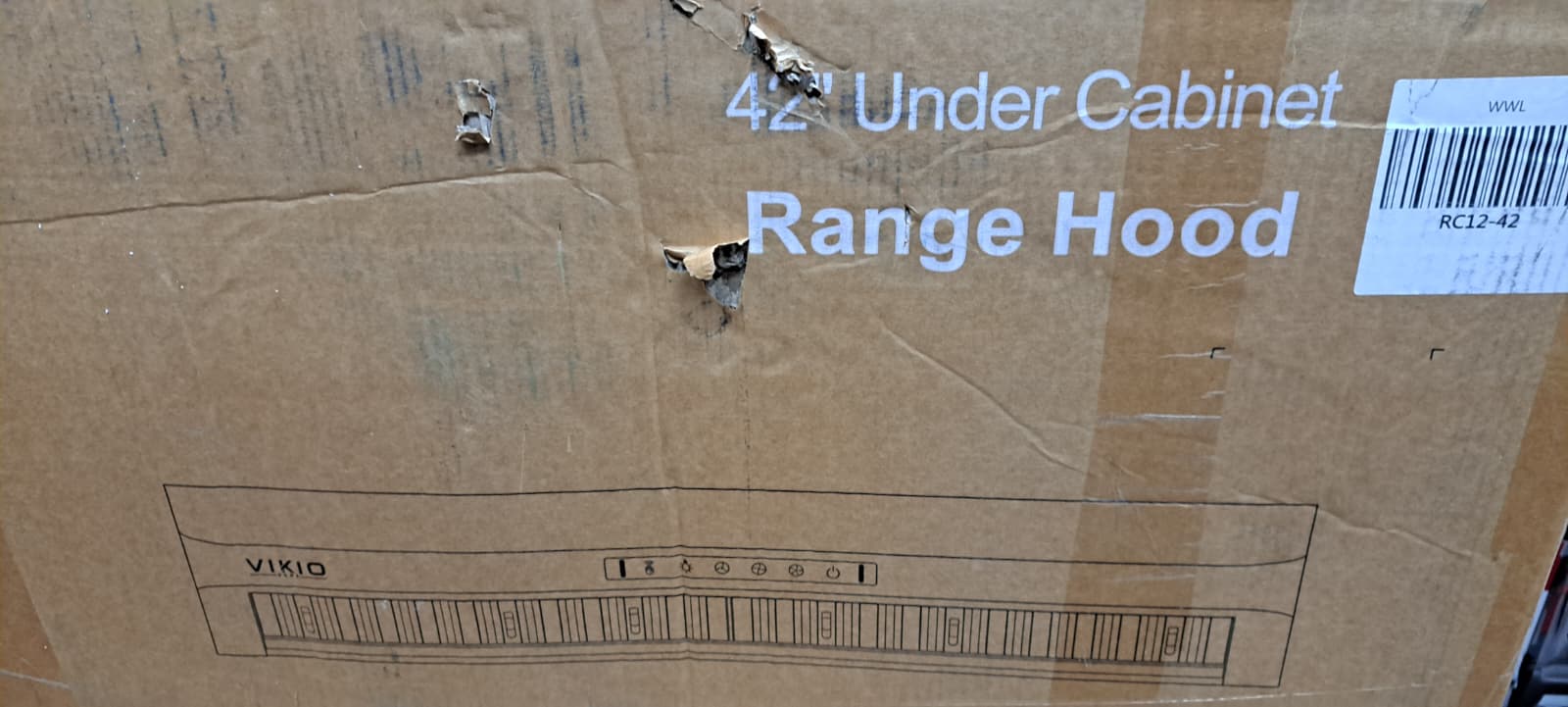 VIKIO 42 in. 900 CFM Ducted Under Cabinet Range Hood