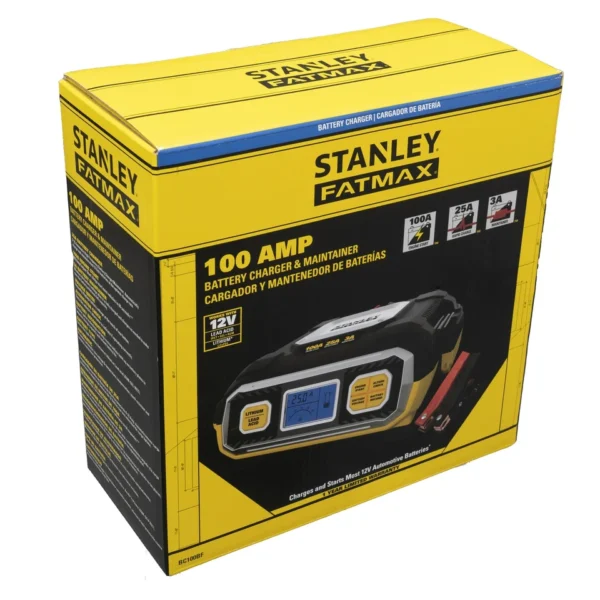 Stanley FatMax BC100BF 100 Amp Battery Charger & Maintainer For Lead Acid & Lithium Batteries