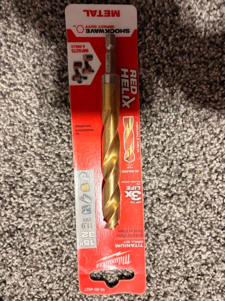 Milwaukee Shockwave 15/32 in. Titanium Drill Bit 48-89-4627 - Image 4