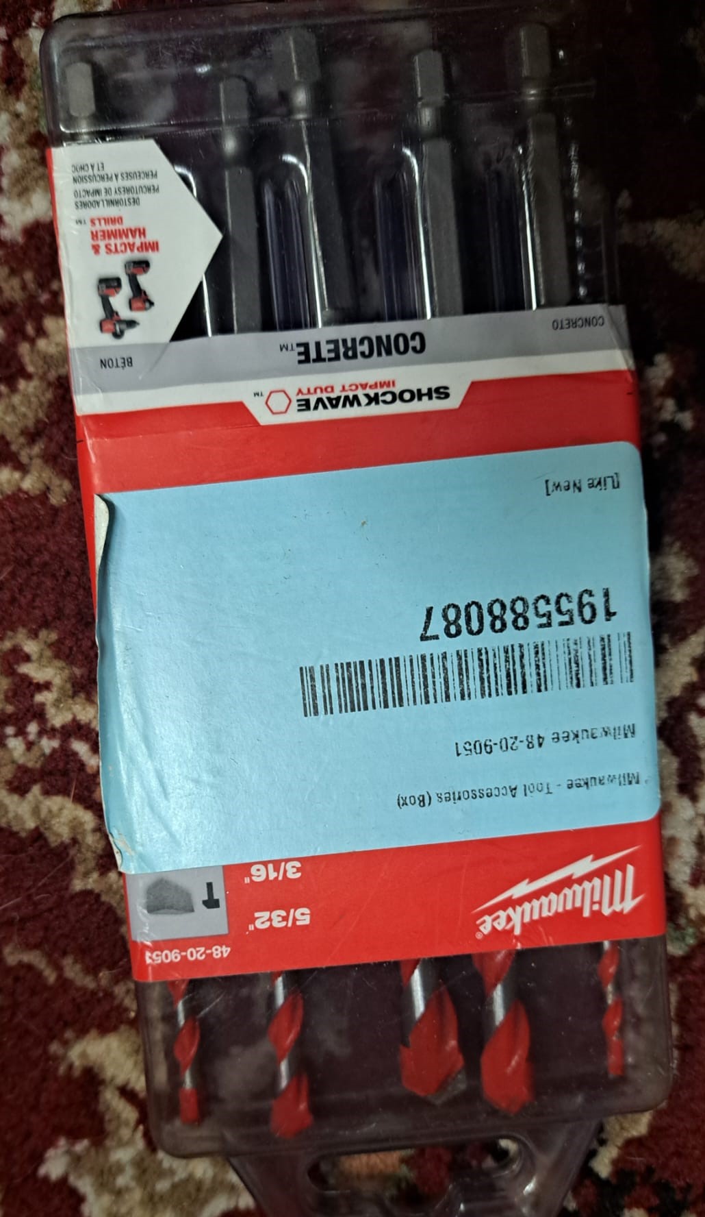 SHOCKWAVE Carbide Hammer Drill Bits Set (5-Pack)