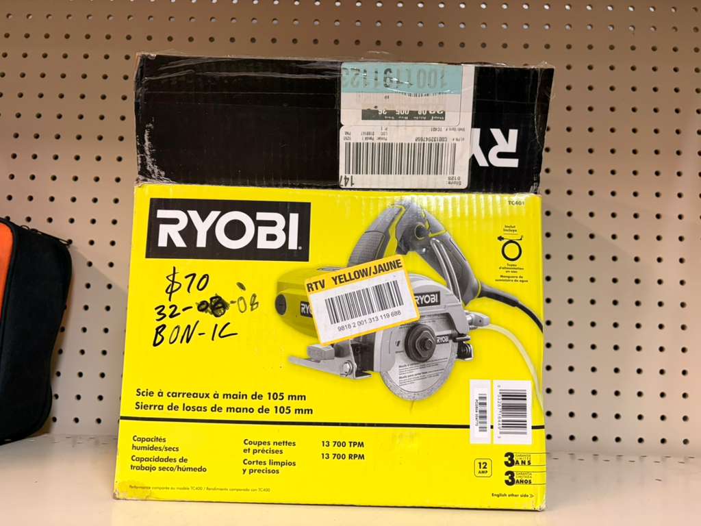 RYOBI 12 -Amps 4 in. Blade Corded Wet Tile Saw