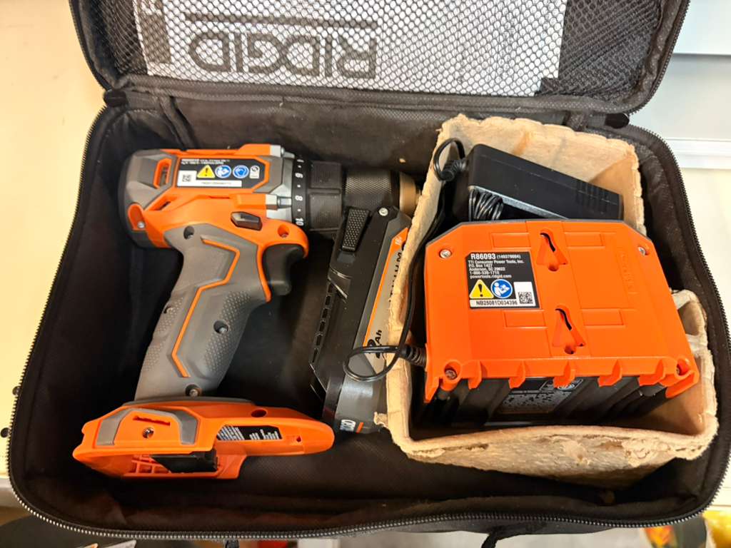 RIDGID 18V Cordless 12 in. DrillDriver Kit