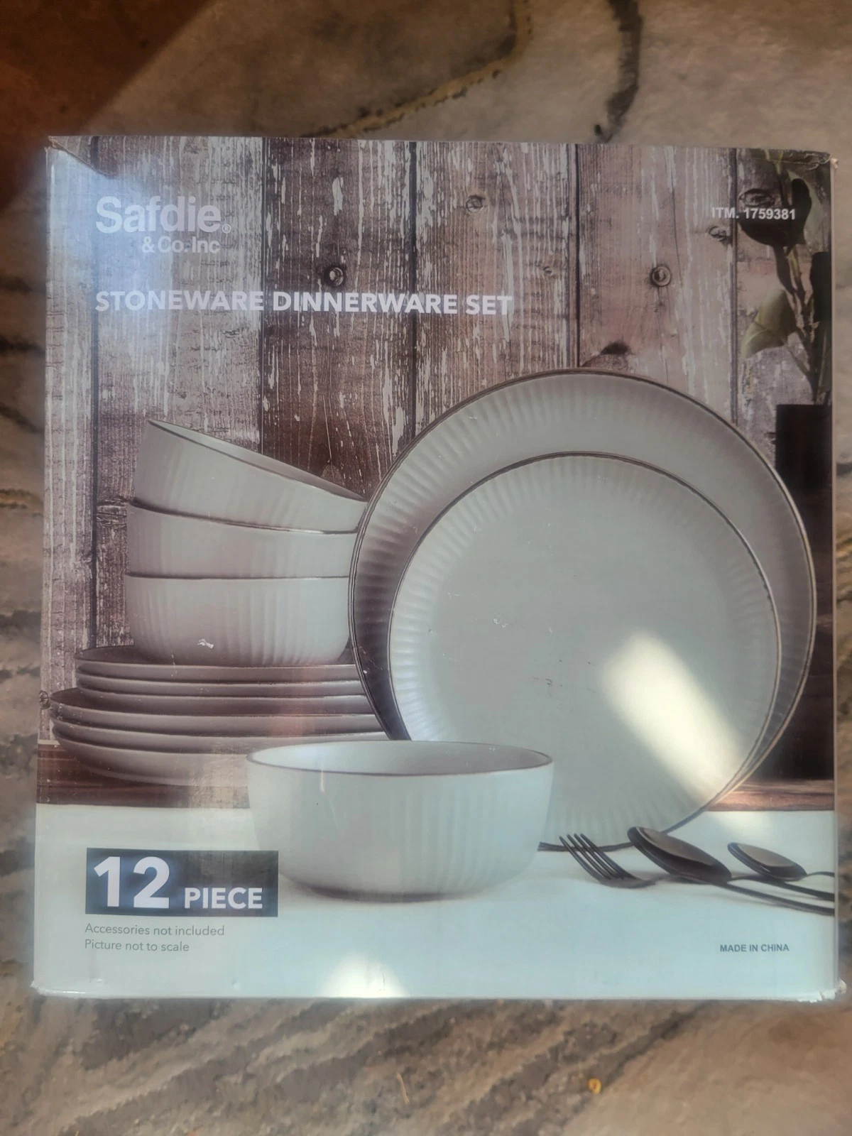 safdie casablanca 12 piece stoneware dinnerware set