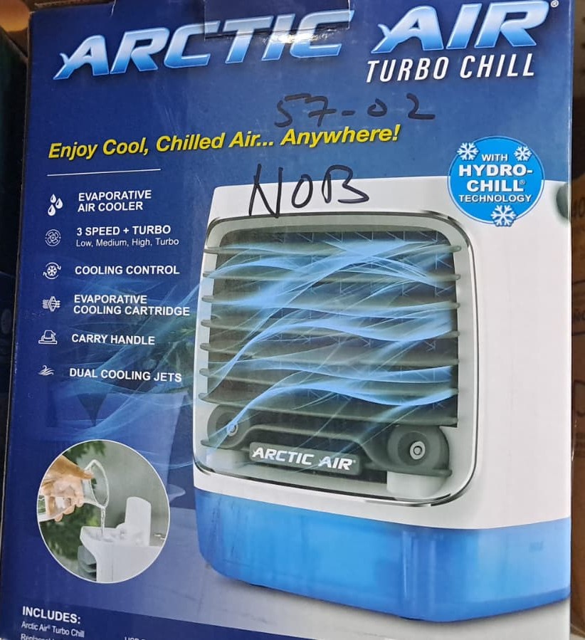 ARCTIC AIR Turbo Chill Desktop Evaporative Space Cooler with LED Nightlight