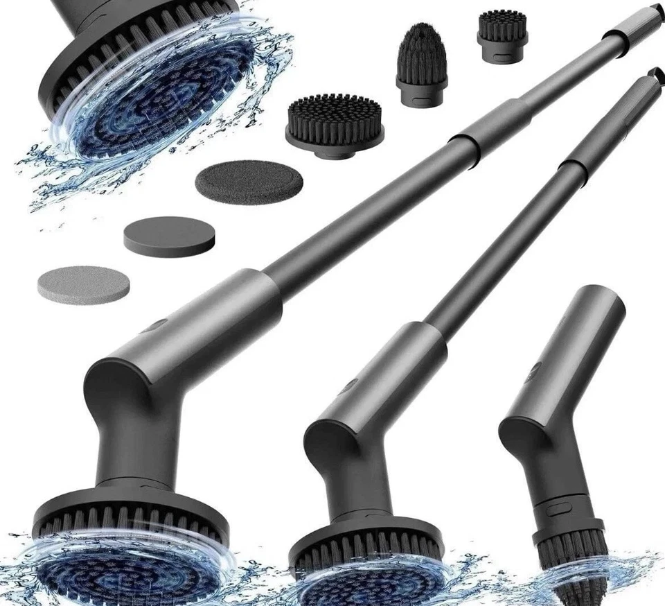 HOTO Spin Scrubber Rechargeable Cordless Spin Brush with 3 Spin Brushes