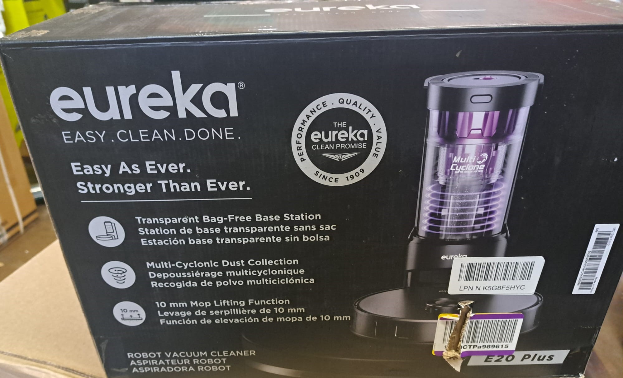 Eureka E20 Plus Robot Vacuum and Mop Combo, Robot Vacuum Cleaner with Bagless Self Emptying Station, 45-Day Capacity 8000Pa Suction and Anti Hair-Tangling Brush App Control LiDAR Navigation