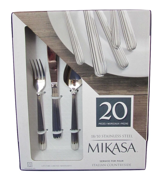 Mikasa 20-Piece Stainless Steel Flatware Set