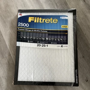 3M 2500 Series Filtrete 1 Filter, 4-pack, 20x25x1
