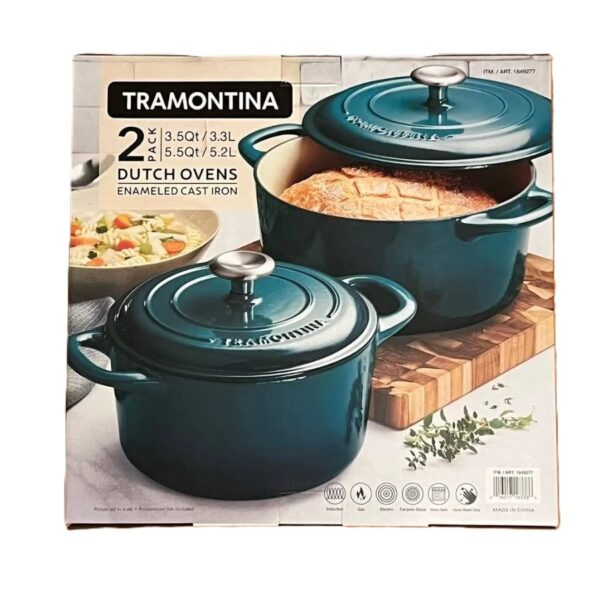 tramontina enameled cast iron dutch oven, 2-pack