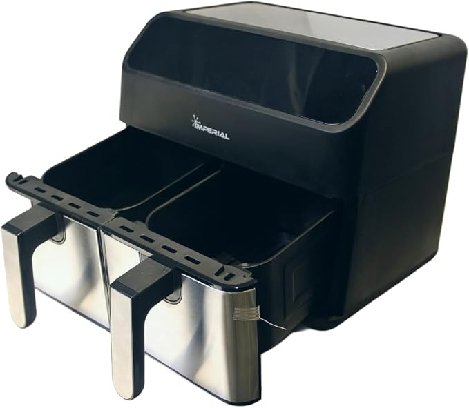 Large Dual Basket Air Fryer, With Visible Cooking Window( 50PCS Air Fryer Liners